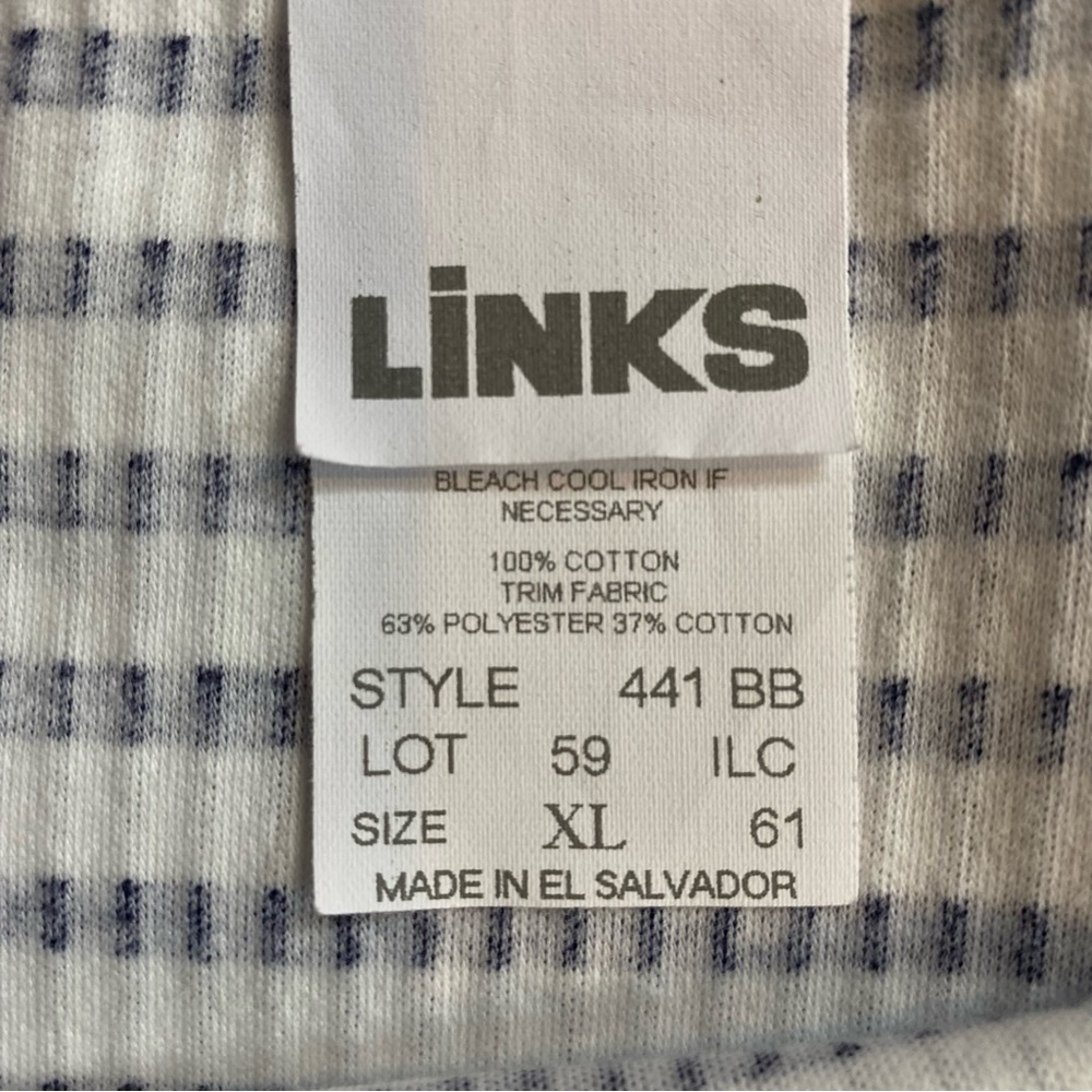 Links Women's size XL Navy White Striped knit rib Tee Coastal sailing Red Trim - Picture 8 of 8